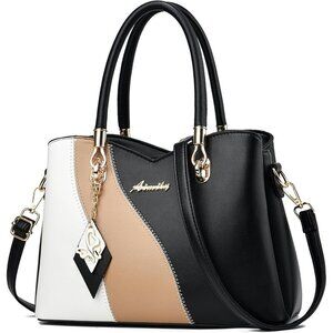 Women’s Sp Black PU Leather Tote Satchel | Crossbody Shoulder Handbag